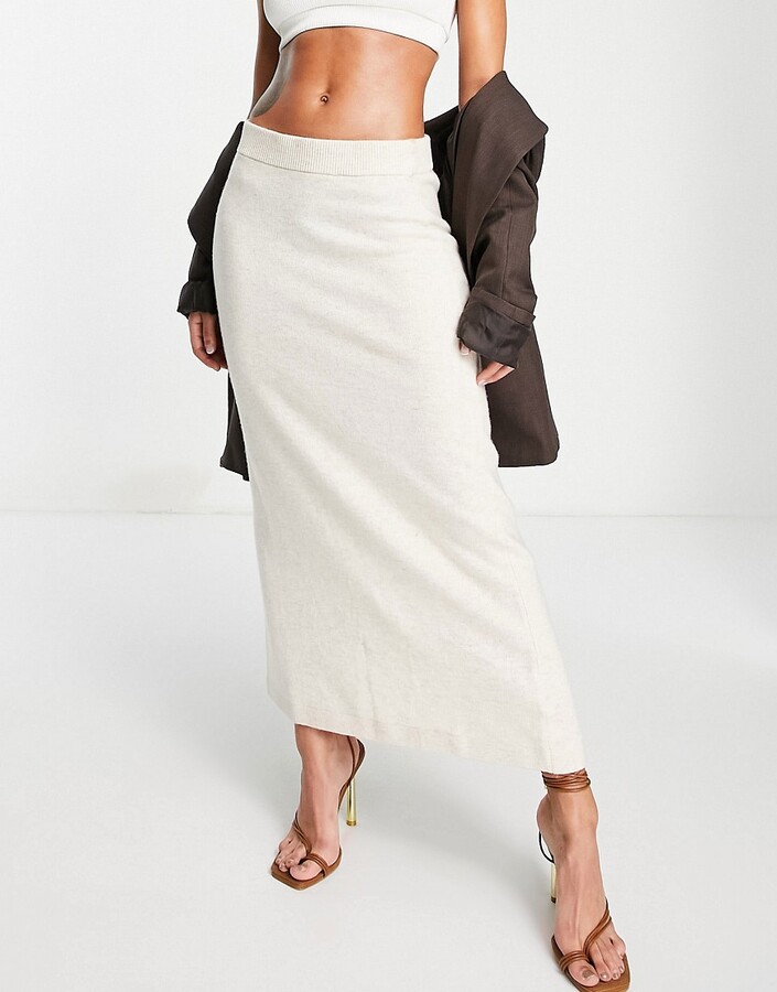 And other stories midi skirt in off white ShopStyle