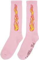 Thumbnail for your product : Palm Angels Pink Flames Socks