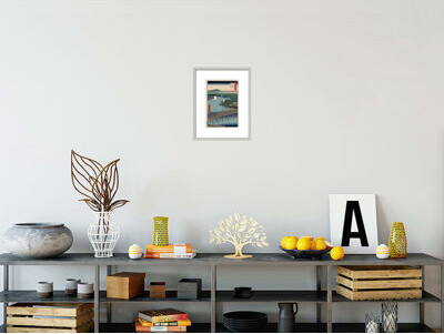 1000Museums Great Bridge at Senju by Framed Giclee Print