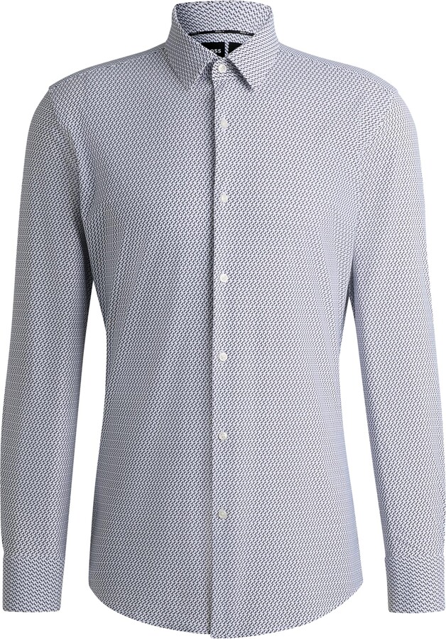 HUGO BOSS Performance-Stretch Jersey Printed Shirt