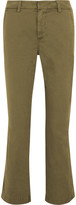 Thumbnail for your product : J.Crew Sammie Cropped Stretch Cotton-twill Straight-leg Pants - Army green