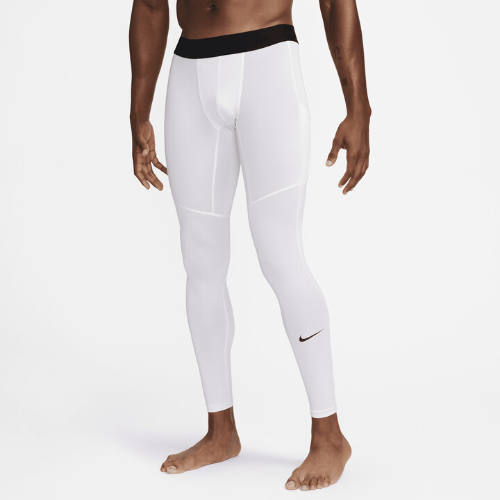 Nike Men's Pro Dri-FIT Fitness Tights in White - ShopStyle Pants