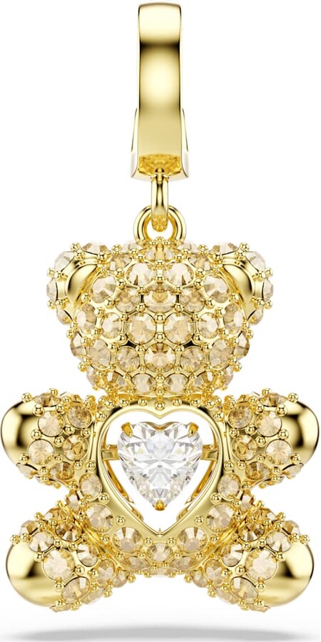 Swarovski Idyllia charm Mixed cuts Teddy Gold tone Gold-tone plated