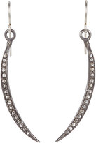Thumbnail for your product : Feathered Soul Women's Pavé Diamond Moon Drop Earrings