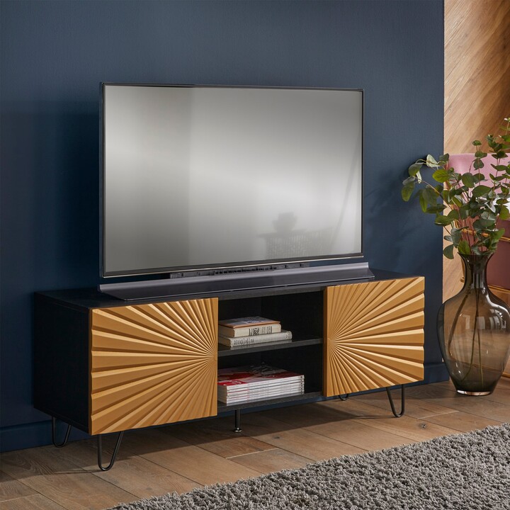 Dunelm Shyla TV Unit Gold ShopStyle