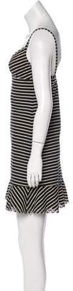 John Galliano Striped Mini Dress