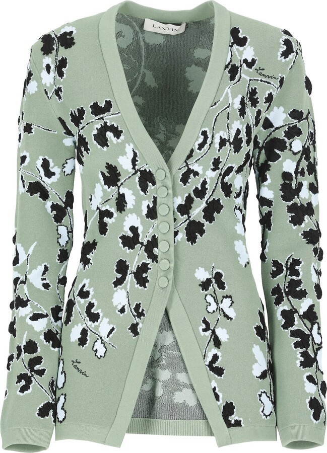 Cardigan With Floral Pattern