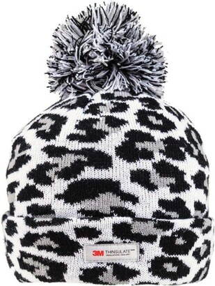 LADIES KNITTED THINSULATE BOBBLE HAT WITH CO-ORDINATING POM 