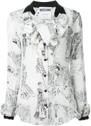 Moschino fashion show print blouse