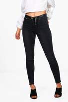 Thumbnail for your product : boohoo Petite Luci High Rise Skinny Jeans