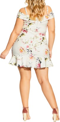 City Chic Spring Fields Off the Shoulder Minidress
