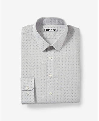 Express extra slim dotted print dress shirt