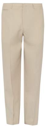 Lemaire Mid Rise Tailored Wool Trousers - Mens - Light Grey
