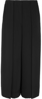 Thumbnail for your product : Cédric Charlier Pleated Satin-jersey Wide-leg Pants - Black