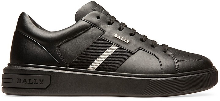 Bally Side Stripe Leather Low-Top Sneakers - ShopStyle