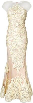 Nedret Taciroglu Couture embellished fishtail gown