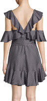 Thumbnail for your product : Zimmermann Painted Heart V-Neck Short Dress with Lace