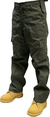 Urban Couture Clothing Adults Army Olive Cargo Trousers Sizes W30-50 ...