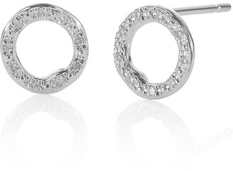Monica Vinader Riva Circle Stud Diamond earrings
