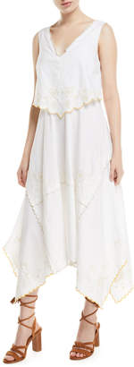 See by Chloe Long Tiered Cotton Handkerchief Dress