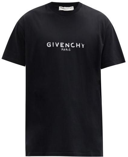 Givenchy Logo-print Oversized Cotton-jersey T-shirt - Black - ShopStyle