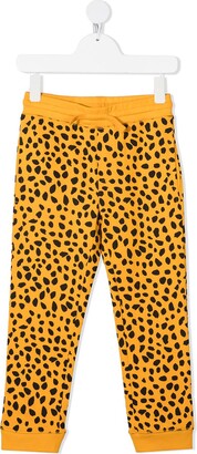 Stella McCartney Kids Cheetah-Print Organic-Cotton Track Trousers
