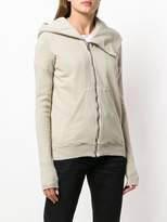 Thumbnail for your product : Rick Owens zip front logo hoodie