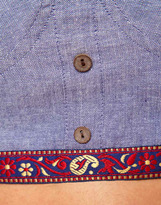 Thumbnail for your product : Band Of Gypsies Denim Bralet With Embroidered Trim