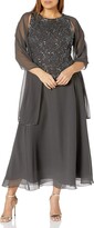 Thumbnail for your product : J Kara Women's Size Beaded Gown with Scarf Plus