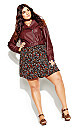 Thumbnail for your product : City Chic Belted Biker Jacket - beetroot