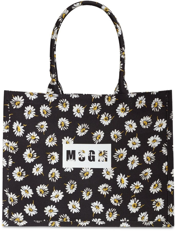 Rh Studio Tote Bag Flowers Daisies Glare Glitter Purse Handbag For Women Girls 
