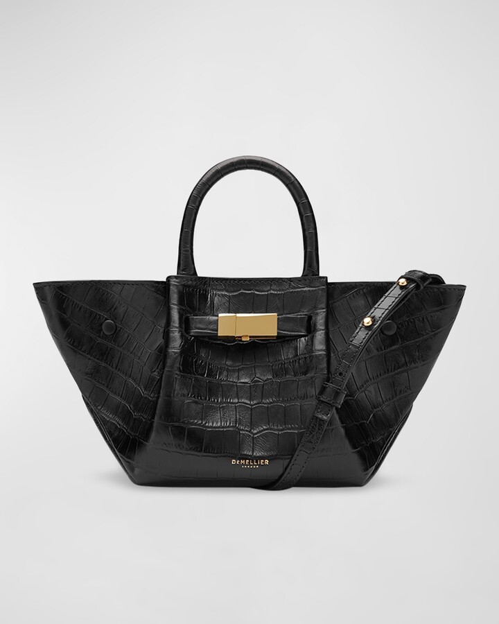 DeMellier New York Mini CrocEmbossed TopHandle Bag ShopStyle