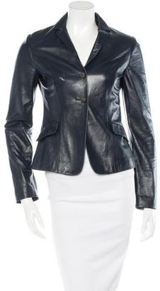 Calvin Klein Collection Leather Tailored Blazer