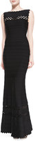 Thumbnail for your product : Herve Leger Nathalie Cutout-Trim Scalloped Bandage Gown