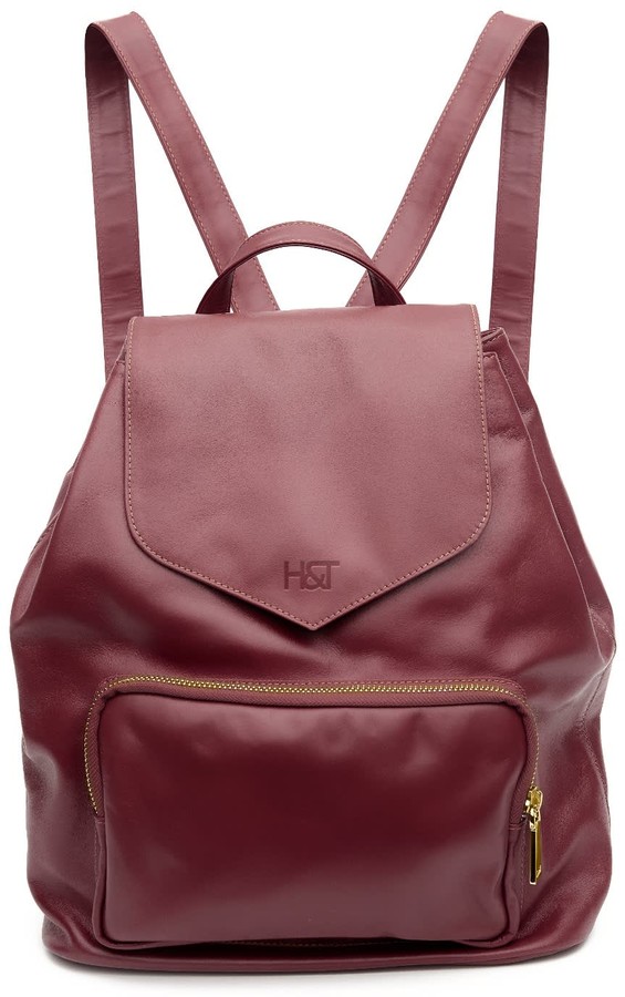 burgundy backpack women's