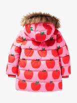 Thumbnail for your product : Boden Kids' Apple Print Showerproof Longline Padded Jacket, Pink