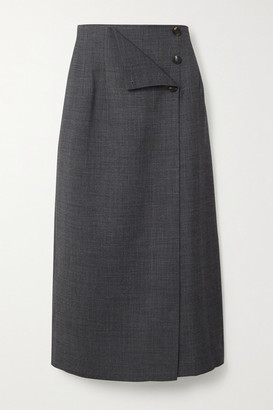 LE 17 SEPTEMBRE Wrap-effect Woven Midi Skirt