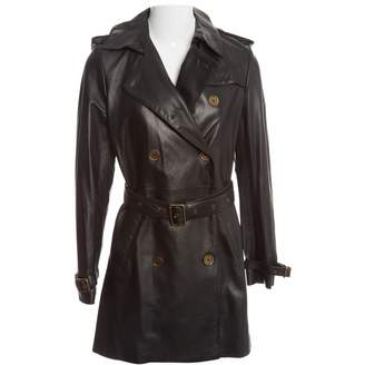 Black Leather Trench Coat - ShopStyle