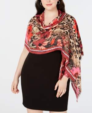 INC International Concepts Animal Floral Print Pashmina, Created for Macy's