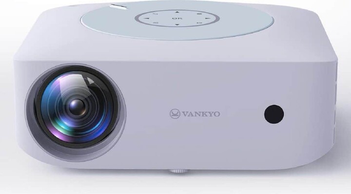 vankyo Leisure E30TBS, 1920 x 1080p, Wireless Single LCD Projector with 150 Lumens, Screen Included-White/Blue