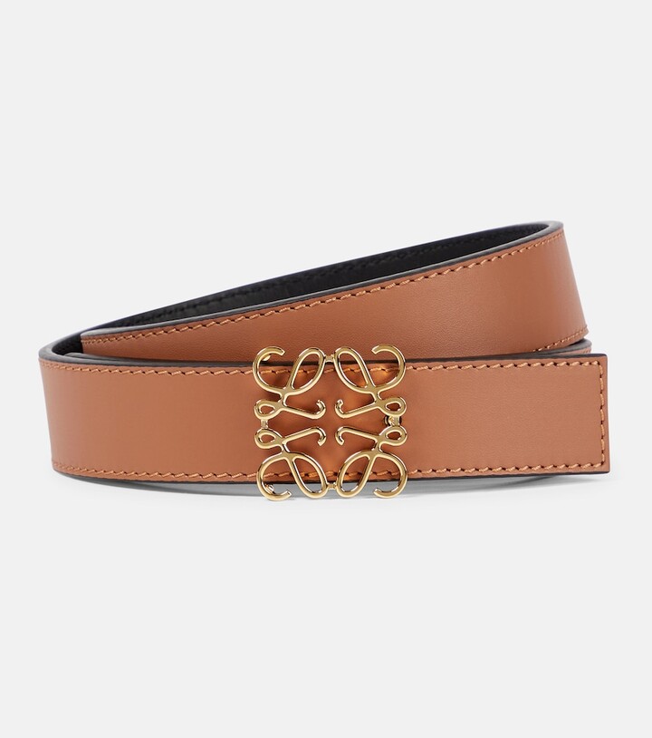 Loewe Luxury Anagram elastic belt in webbing and brass - ShopStyle