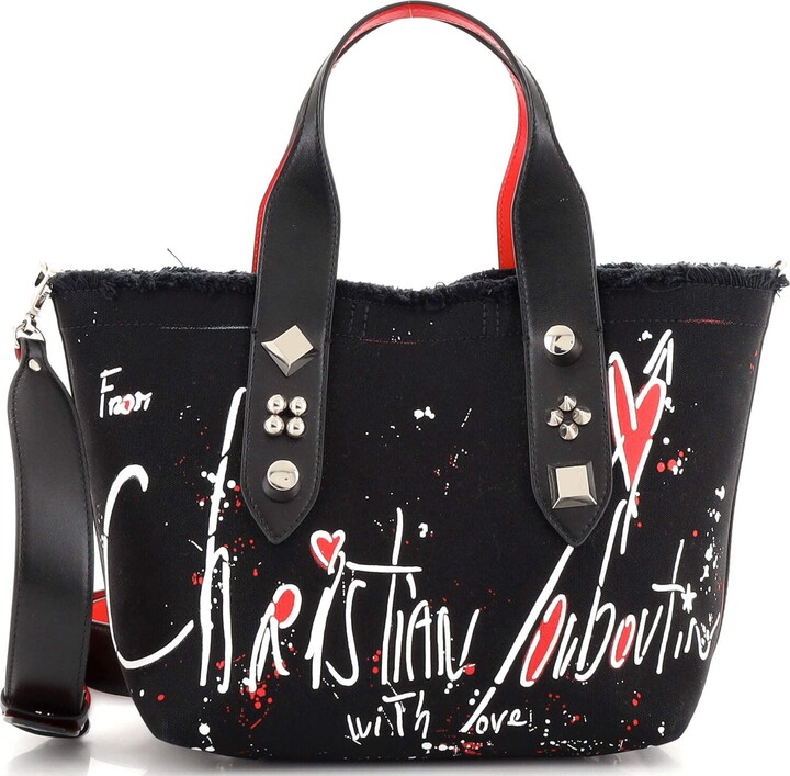 Christian Louboutin Multicolor Straw and Leather Small fringe Frangibus Tote  Christian Louboutin