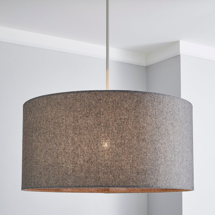 Dunelm Marl Felt 45cm Grey Drum Shade Grey ShopStyle