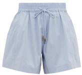 Thumbnail for your product : Apiece Apart Trail A-line Cotton Shorts - Light Blue