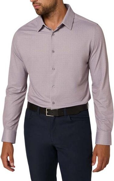 7 Diamonds Men's Granger Long Sleeve Button Up Shirt Medium Dusty Rose