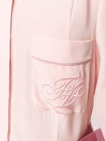 Thumbnail for your product : Fendi Karligraphy motif belted flared shirt dress