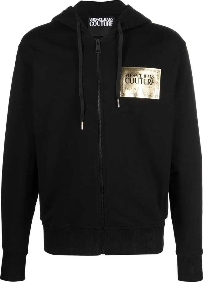 Versace Jeans Couture Logo-Print Zipped Hoodie