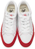 Thumbnail for your product : Converse White and Red Golf le Fleur* One Star OX Sneakers