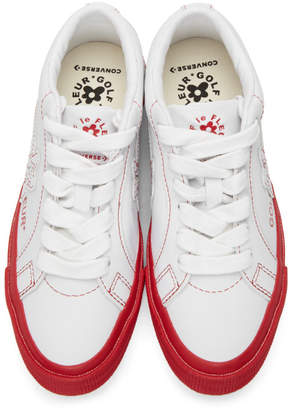 Converse White and Red Golf le Fleur* One Star OX Sneakers