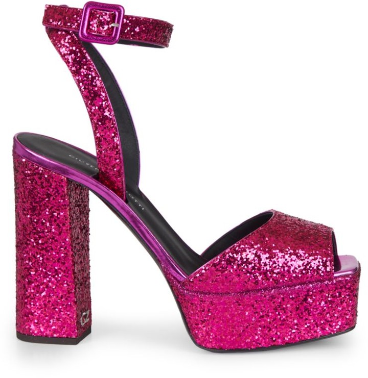 giuseppe zanotti glitter platform 120mm sandals